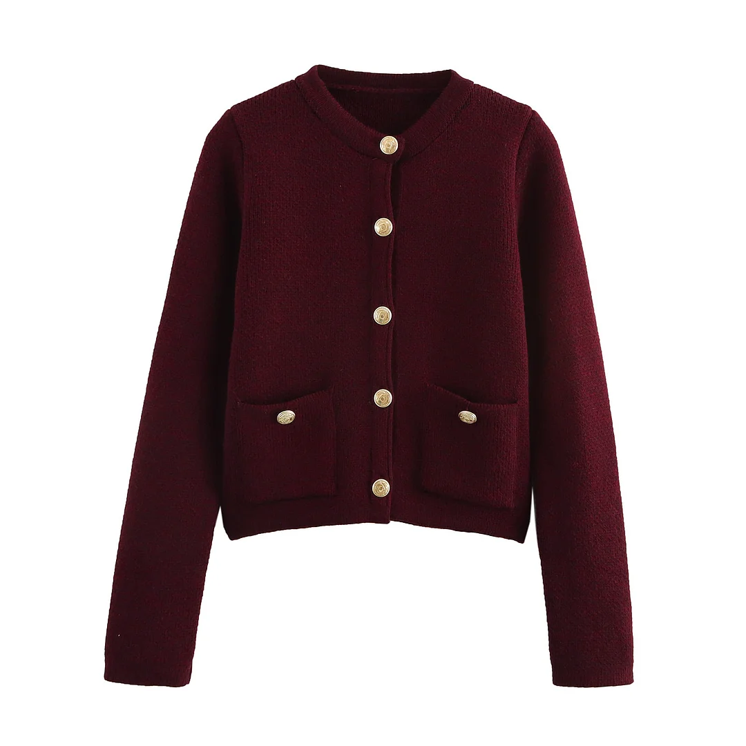 Nigikala Nigikala 2025 New Women's Button Knitted Jacket Little Scented Women's Sweater E3336