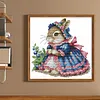 Peter Rabbit Partial Stamped Cross Stitch Kit 14CT 2 Strands 25x23cm DIY Embroidery Needlepoint