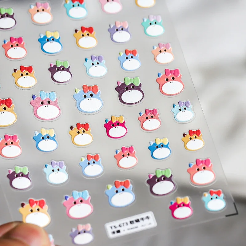 Churchf hop Style Grimace Black Style Stickers for Nails Butterfly Cartoon Animal Foil for Nails Sticker Art Decorations-Nail Inspo