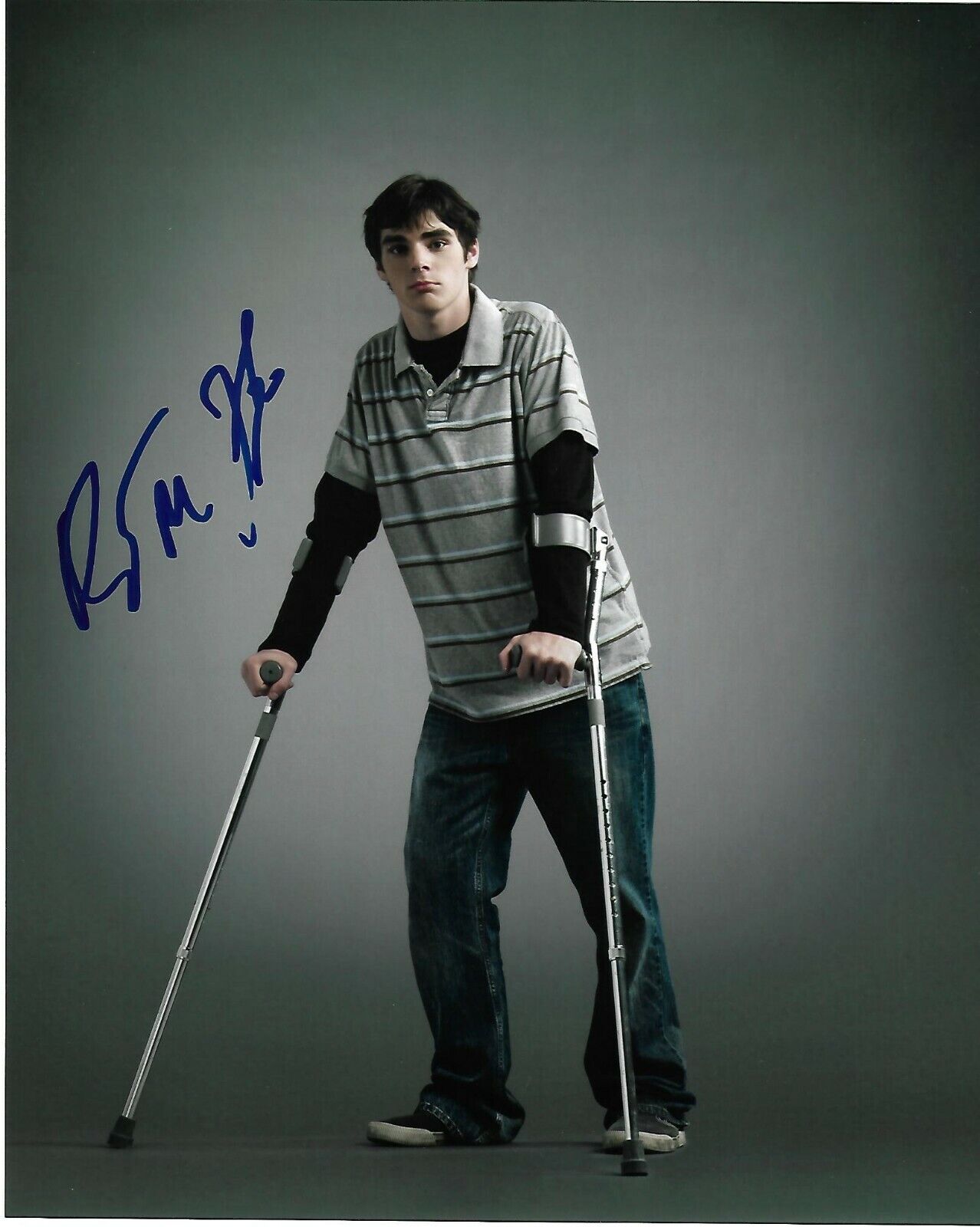 RJ Mitte autographed 8x10 Photo Poster painting COA BREAKING BAD 'Walter White Jr.'