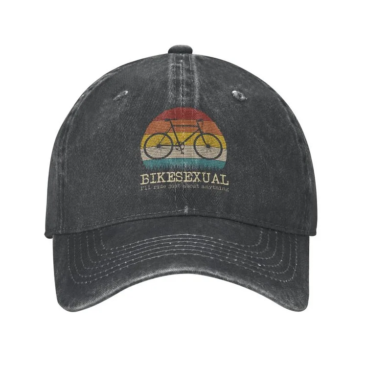 Cotton Bikesexual Baseball Cap Hip Hop Women Mens Adjustable Ill ride just about anything Cyclist Bicycle Bike Cycling Dad Hat