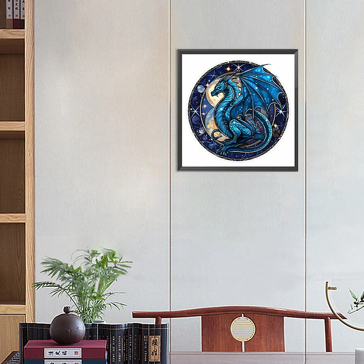 Stained Glass Dragon - Full Round - Diamond Painting (30*40cm)