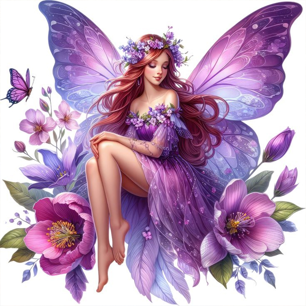 Butterfly Fairy 40*40cm(canvas) full round drill diamond painting