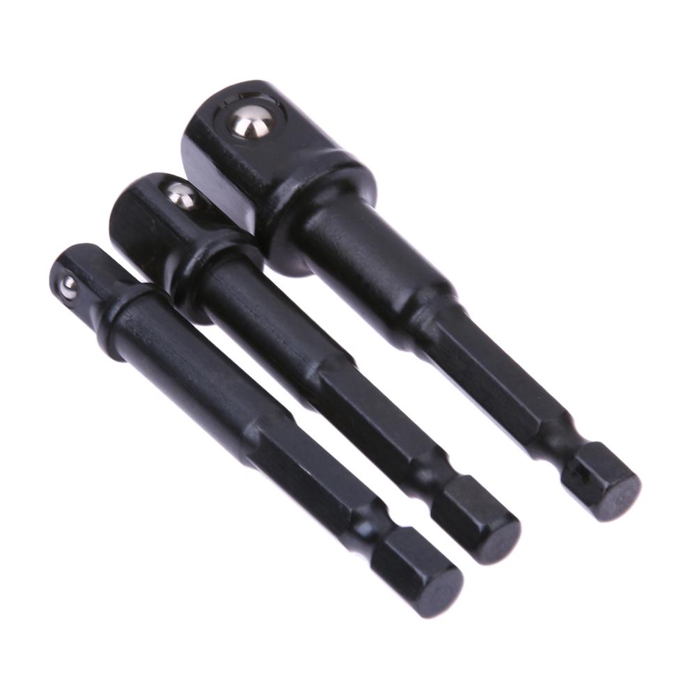 

3pcs/set 1/4 3/8 1/2 Hex Power Drill Driver Socket Wrench Adapter Extension, 501 Original