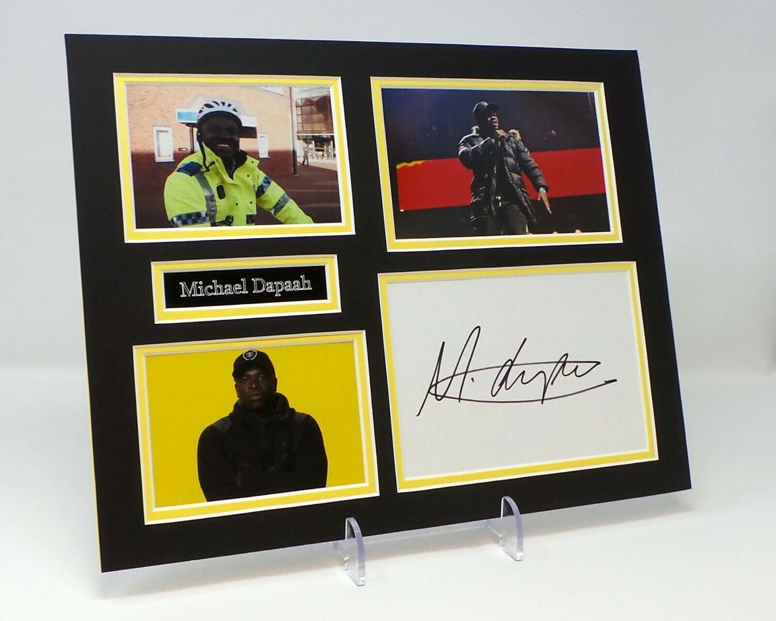 Michael DAPAAH English Actor Presenter Signed Mounted Photo Poster painting Display AFTAL COA