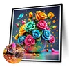 Bunte Liebesrosen - runder Bohrer Diamond Painting - 30*30cm