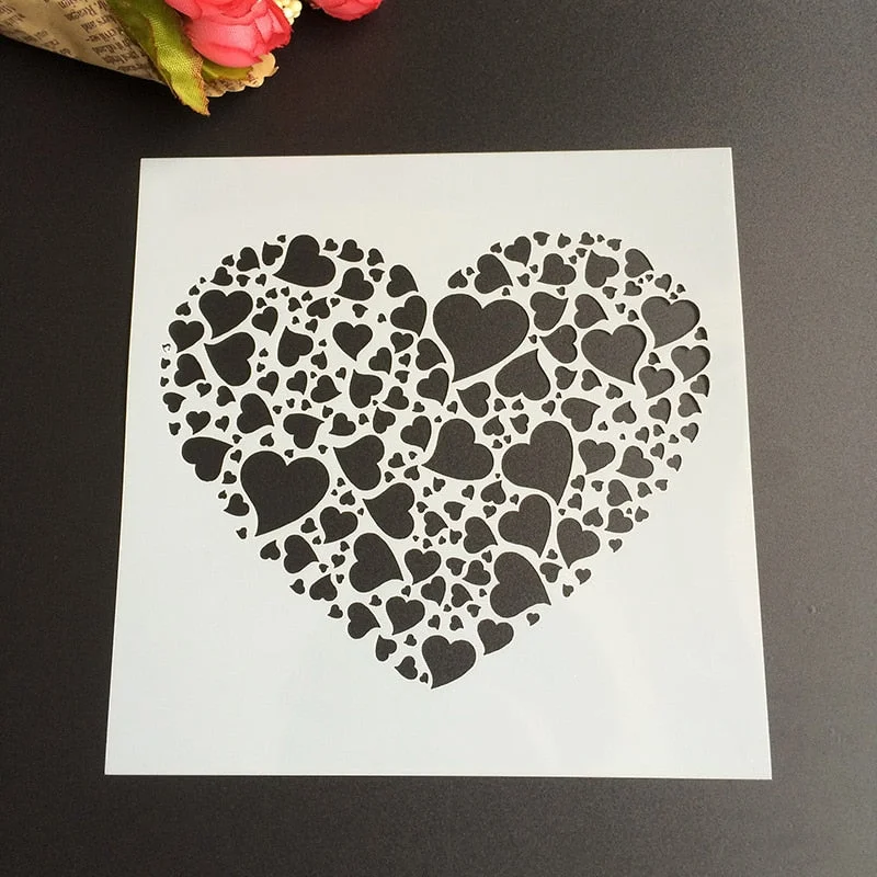 1Pcs 13*13cm Scapbook Stencil Cake Decorating Tool scrapbooking DIY Decorating Stencil Fondant Pattern Printing Spray Template