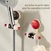 Support de douche &agrave; ventouse r&eacute;glable