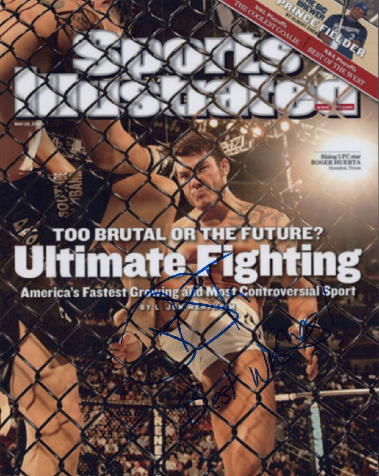 ROGER HUERTA signed UFC SPORTS ILLUSTRATED COVER