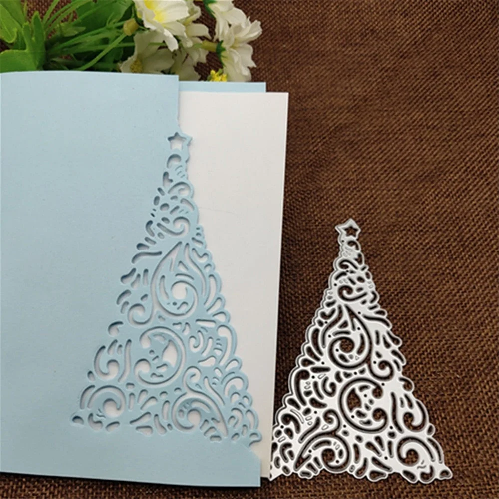 Christmas tree frame card Cutting Dies Stencils For DIY Scrapbooking Decorative Embossing Handcraft Die Cutting Template