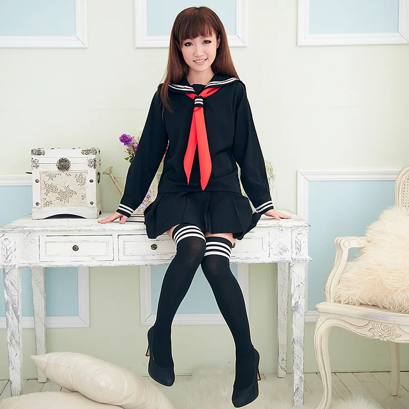 Uveng Performance Suit Mariner Suit Female Long-Sleeved College Class Uniform 100-Fold Skirt Soft Sister Suit Two Sets Of JK Uniform