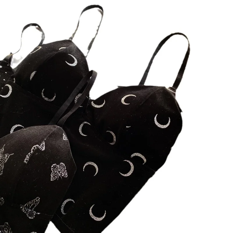 Churchf Churchf Celebrity Heart Small Condole Belt Vest Female Fashionable Inside Take Outside Wear Versatile V Collar Slim Short Retro Velvet Jacket