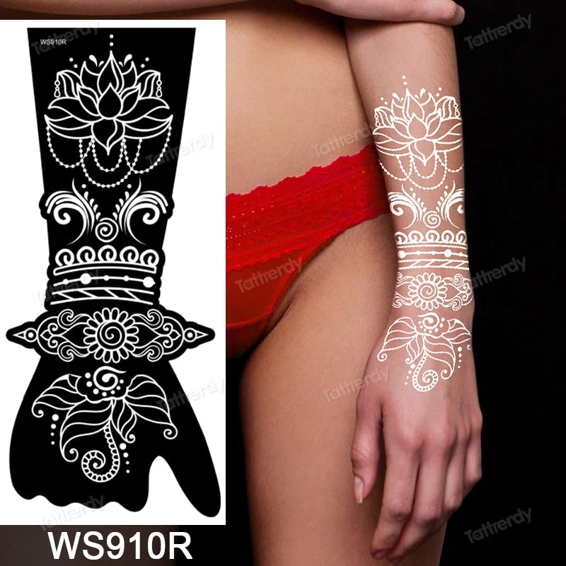1 Sheet Flower Lace Henna Stencil Body Art Temporary Tattoo Sticker Airbrush Print Stencil Stamp Plates Template Mandala Wedding
