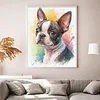 Boston Terrier Dog-11CT Stamped Cross Stitch 40*50cm/15.75*19.69in tapestrymarket
