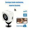 HD Wifi Surveillance Camera with Motion Detection Mini Nanny Cam Wide Angle Small Indoor Camera for Baby Room Home Office Warehouse