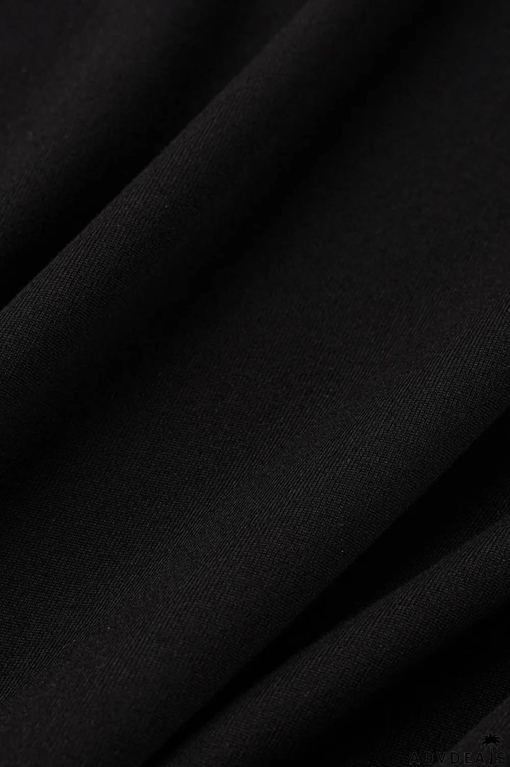 Black Fashion Casual Solid Split Joint Hot Drill O Neck T-Shirts