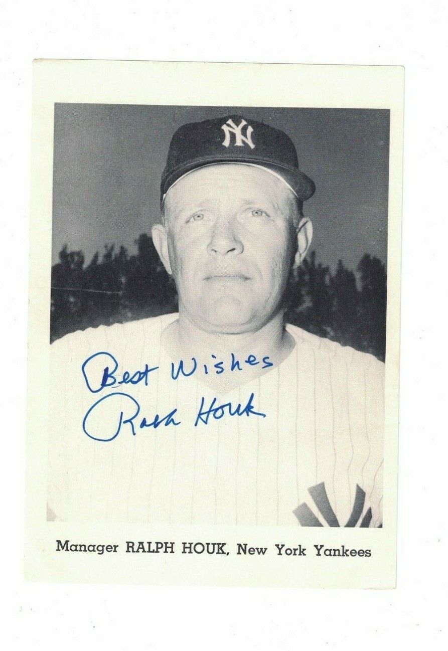 Ralph Houk New York Yankees Signed 1960's Picture Pack Photo Poster painting W/Our COA