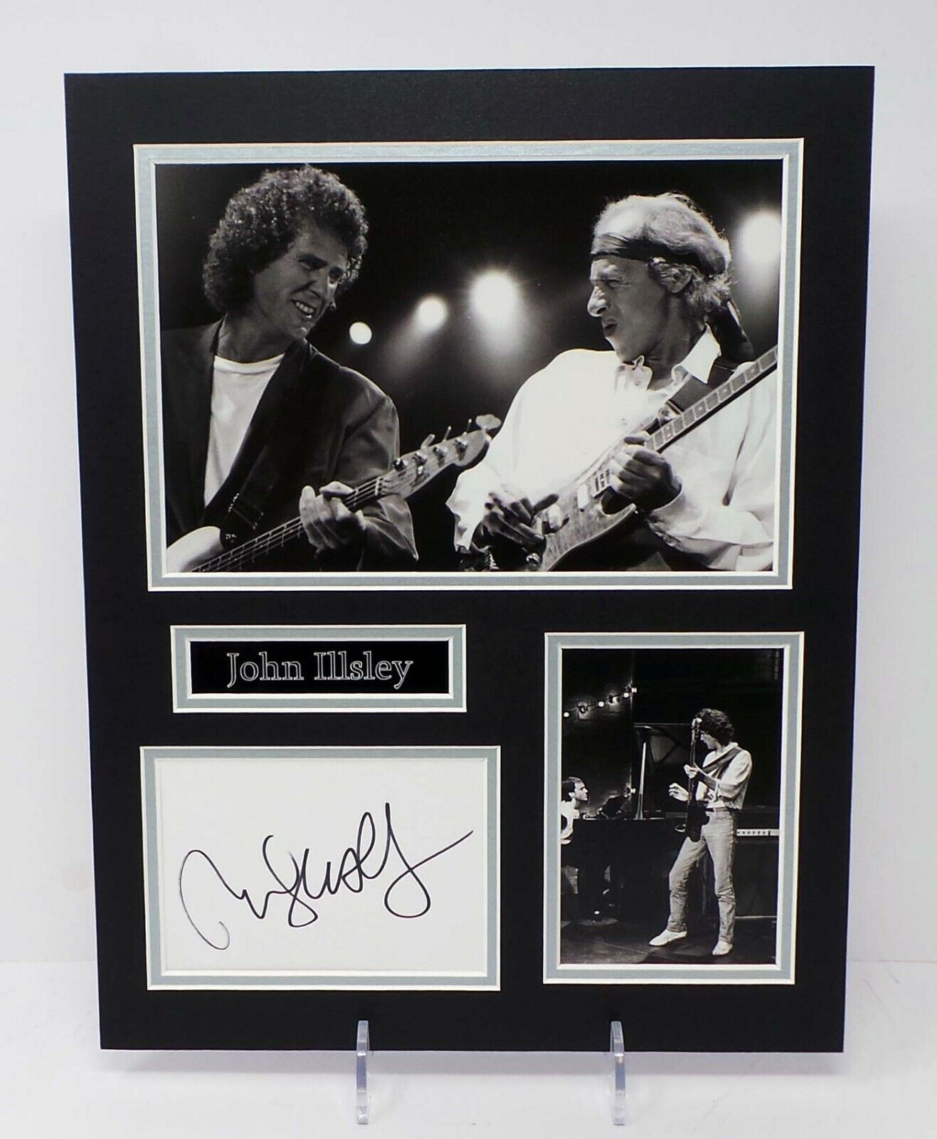 John ILLSLEY Dire STRAITS Guitarist Signed Mounted Photo Poster painting Display 2 AFTAL RD COA