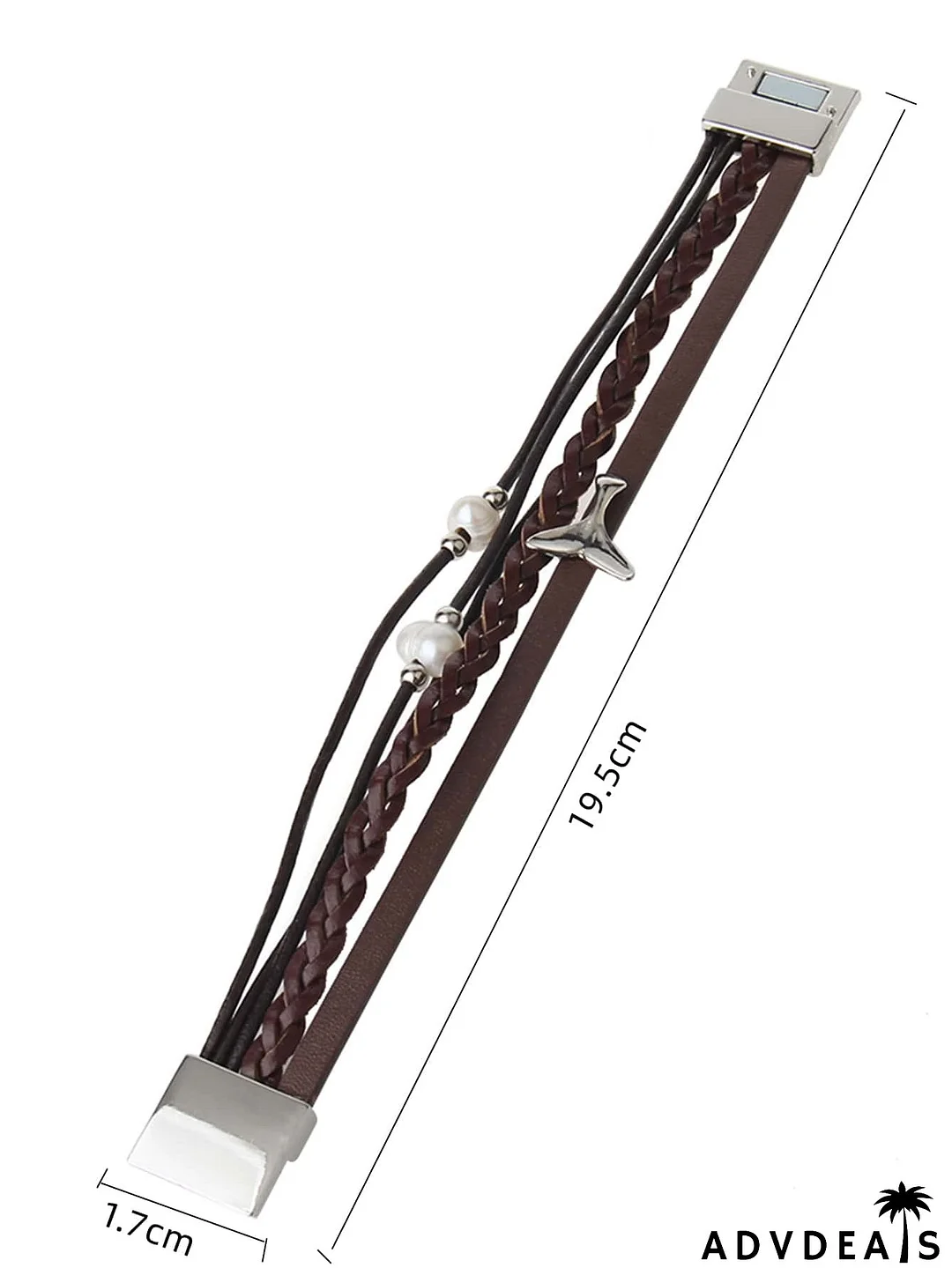 Fish Tail Decor Layered Magnetic Bracelet