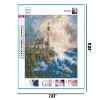 Sea Sunrise Lighthouse | Full Square Diamond Painting Kits