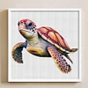 >SALE<Full Embroidery Eco-cotton Thread 14CT Printed Sea Turtle Cross Stitch 40x40cm