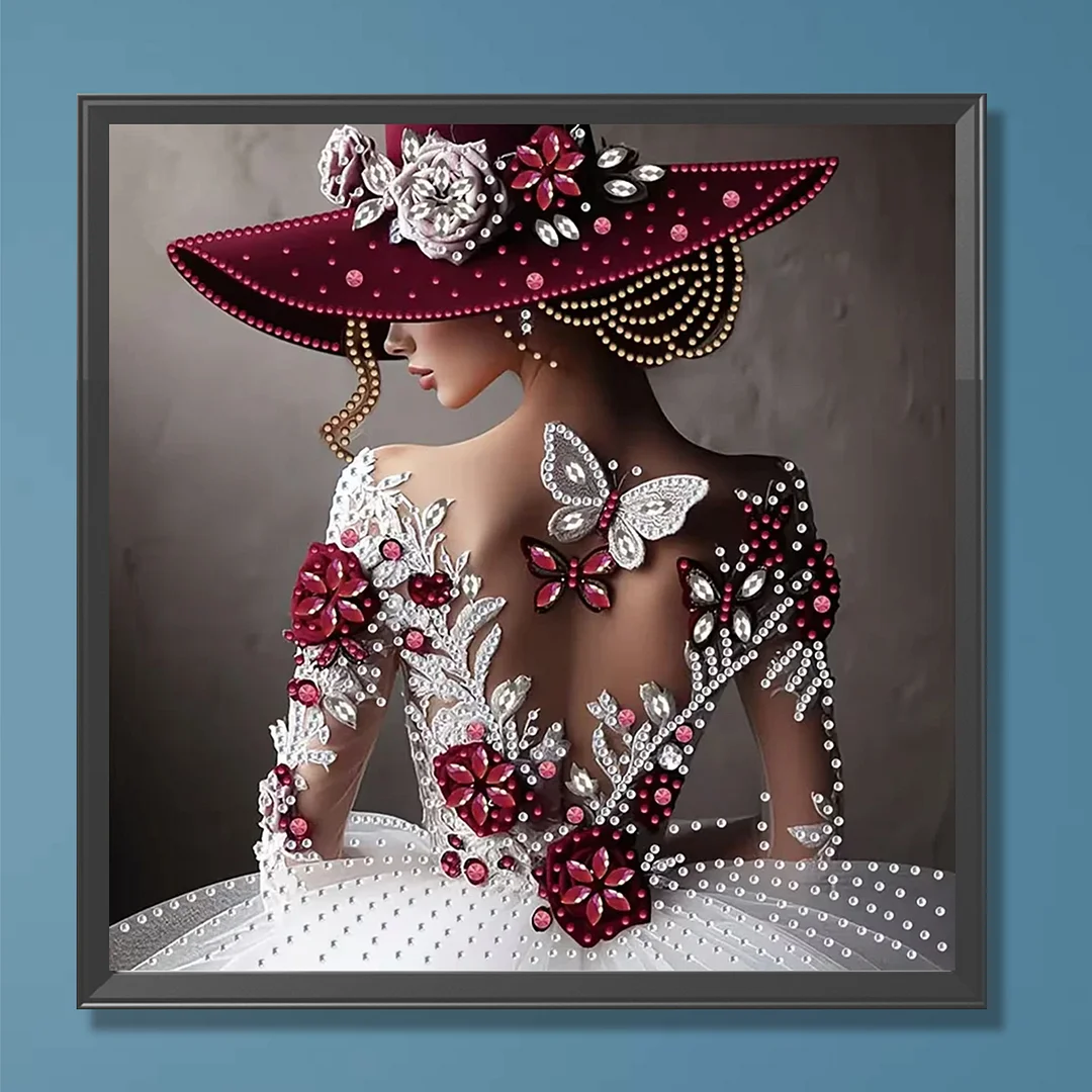 Back View - Partial Special Shaped Drill Diamond Painting Kits (Canvas|30*30cm)