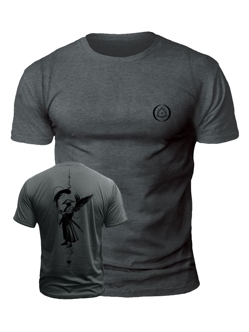 Men's Swordsman Symbol Print Casual Short Sleeve T-shirt