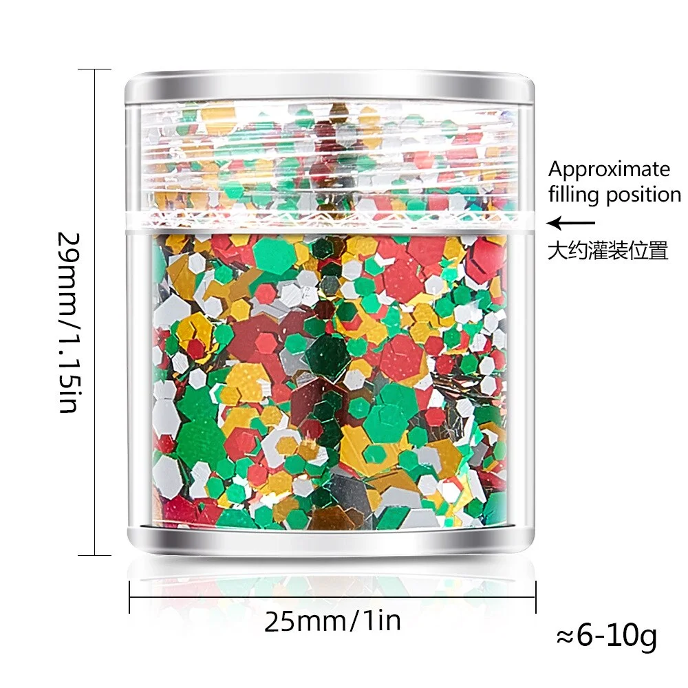 Nail Art Glitter Mix Sequins Color Powder Paillettes For Christmas Tree Party Decor DIY Clothing Sewing Accessories 322