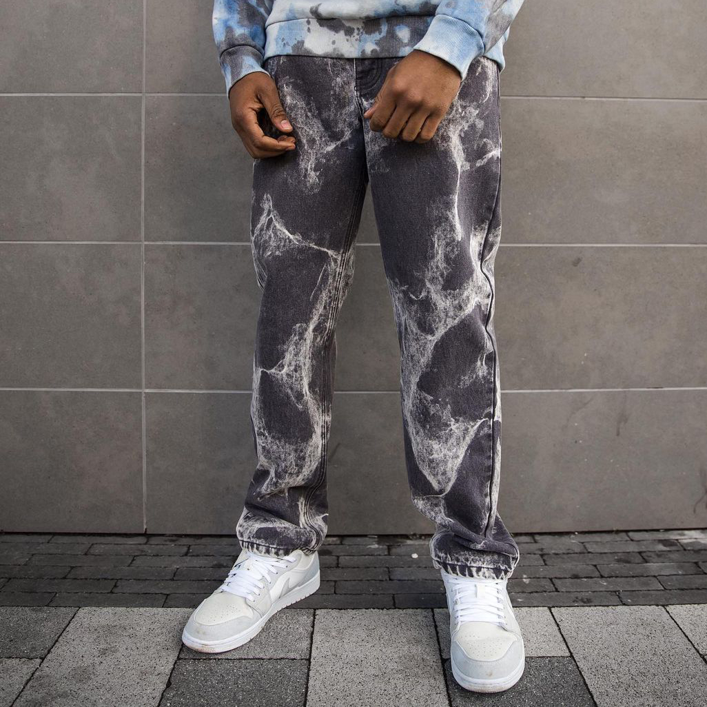 Fashion tie-dye personality street style trousers