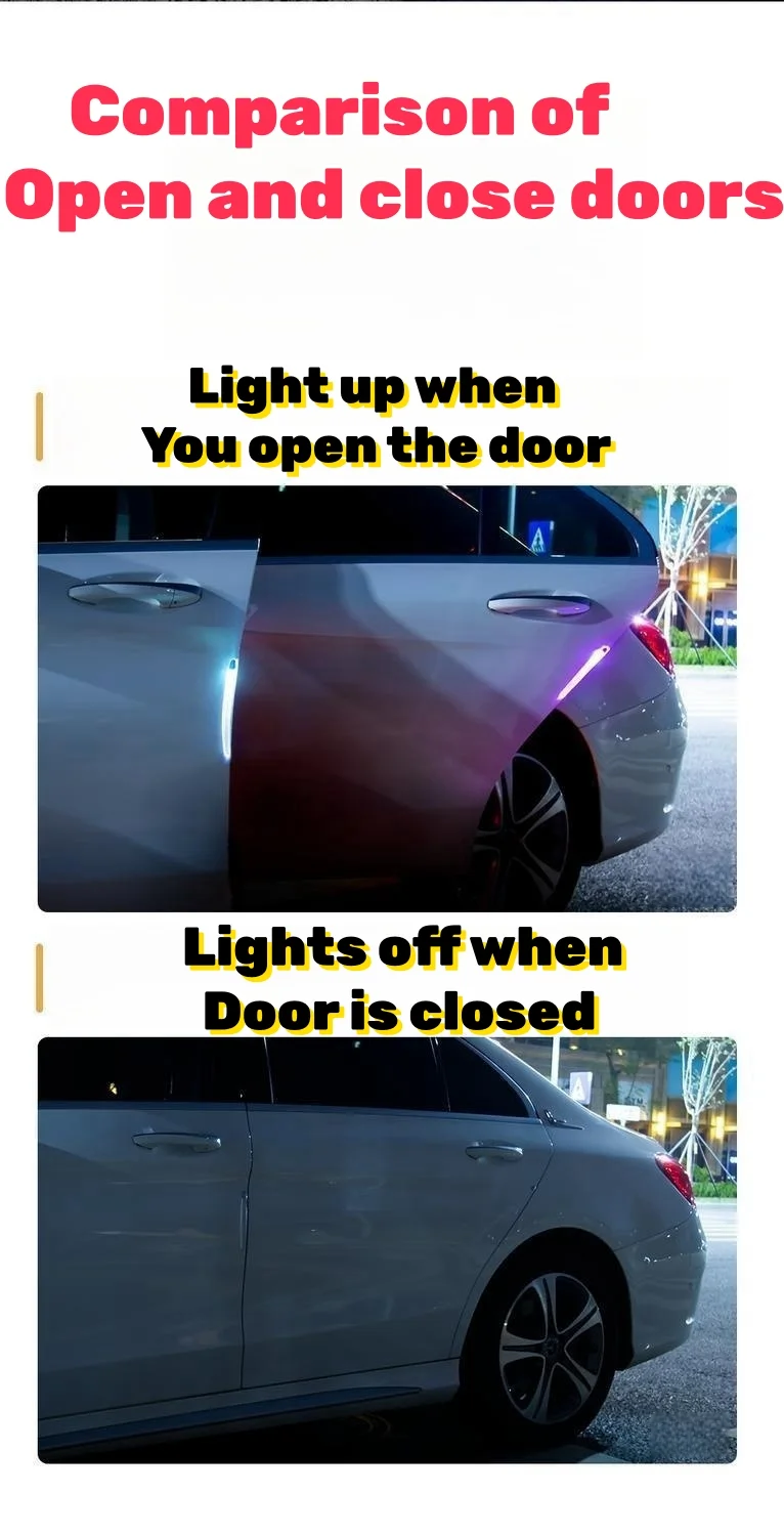 Multi-function door anti-collision warning light