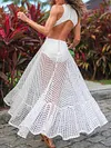 Hollow Backless White Color Maxi Dress