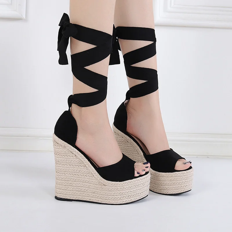 Wongn Wongn New Fashion High Heel Women's Shoes With Ankle Rope 16 Cm Sandals