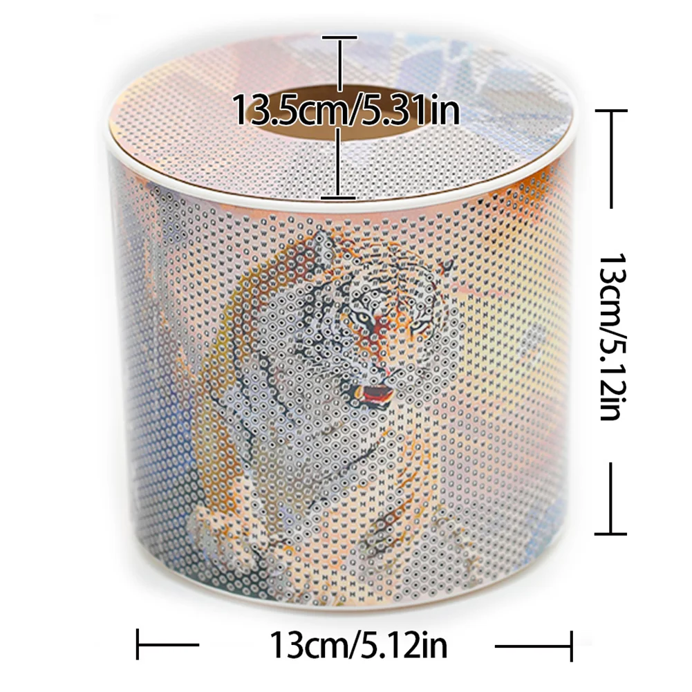 Tiger DIY Diamond Painting Handmade Tissue Holder Rhinestones Crystal Tissue Box