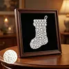 12Pcs DIY Pearl Painting Christmas for Home Wall Decor(15x15cm)