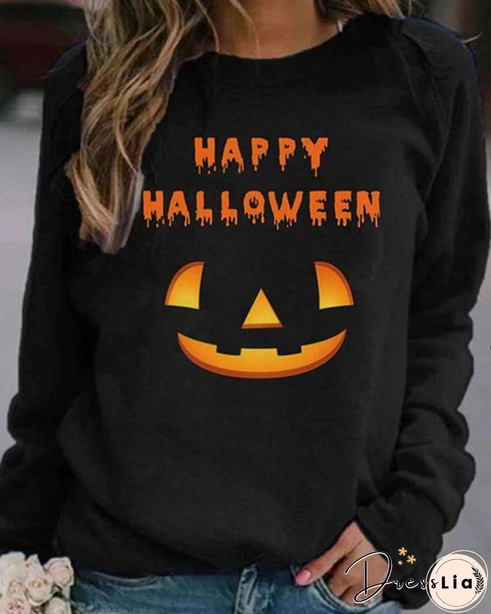 Halloween Print/Tie Dye Sweatshirt