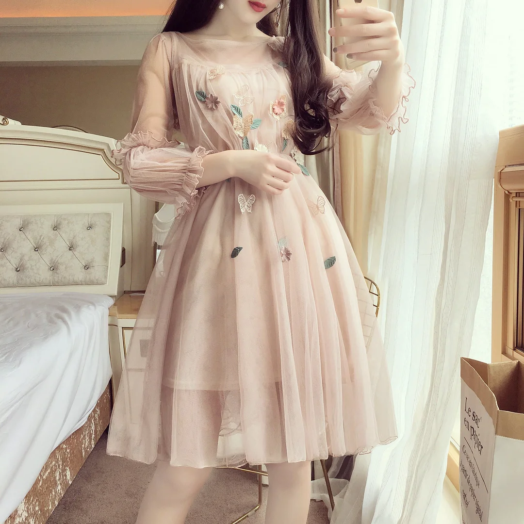 Final Stock! 6 Colors Sweet Fairy Flower Dress SP1812262
