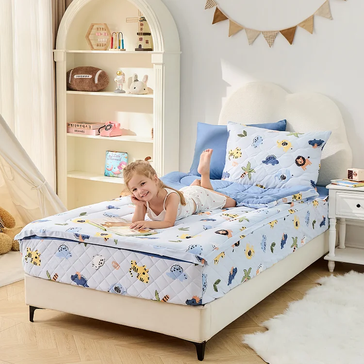 Bestier 3-Piece Sorona Fiber Zippered Bedding Comforter Set