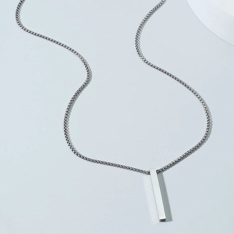 Minimalist Geometric Stainless Steel Titanium Steel Plating Men’s Pendant Necklace