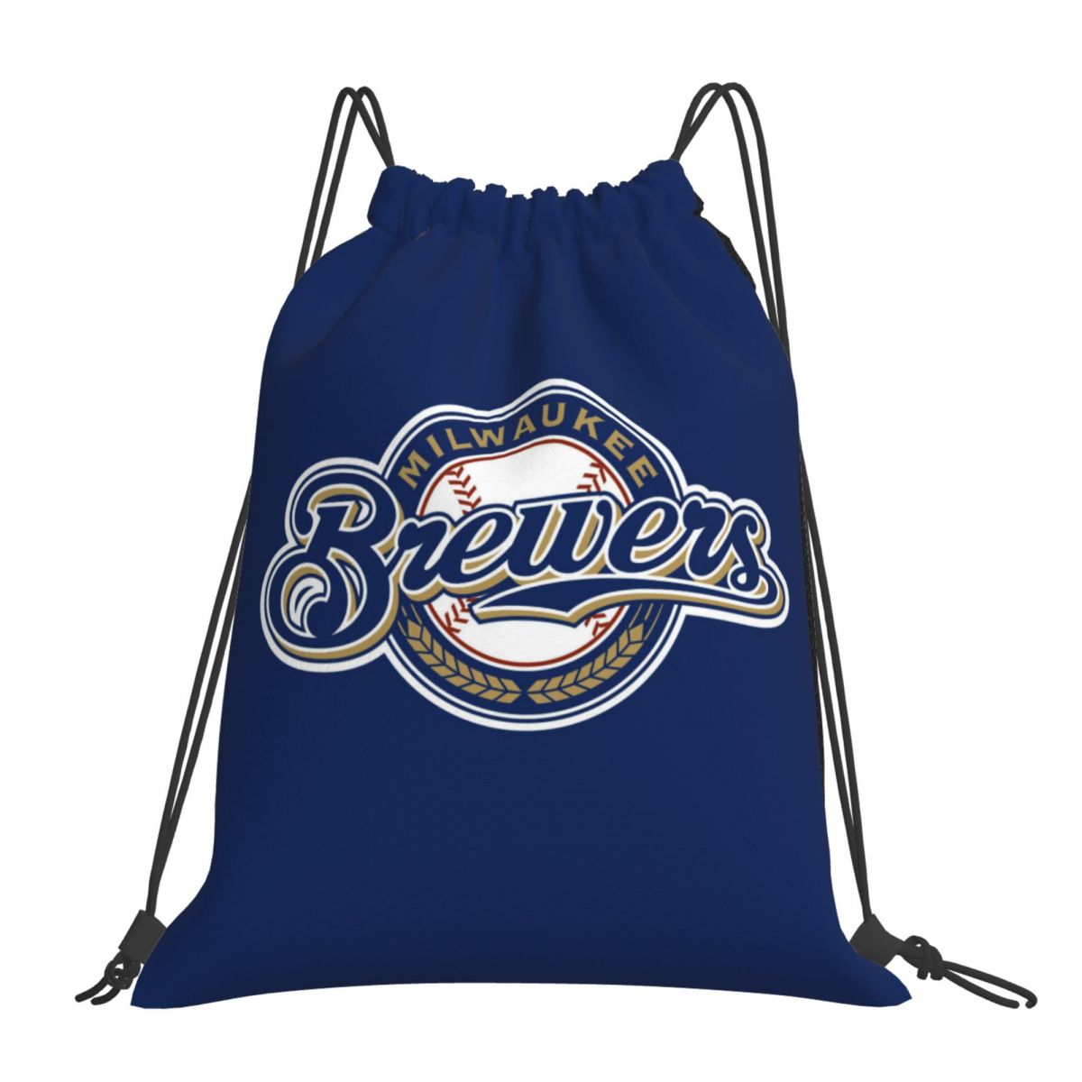 Milwaukee Brewers Classic Unisex Drawstring Backpack Bag Travel Sackpack