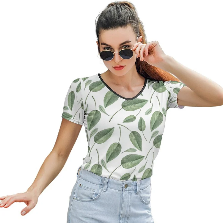 T-Shirt &Agrave; Col Rond &Agrave; Manches Courtes Pour Femme