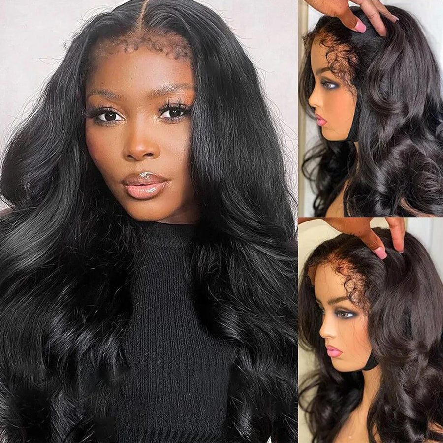 Realistic 4C Edges Body Wave Wig | 13x4 HD Lace Frontal Wig| Afro-Inspired Natural Hairline