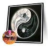 Yin Yang Diagramm von Engeln - runder Bohrer Diamantmalerei - 30*30cm