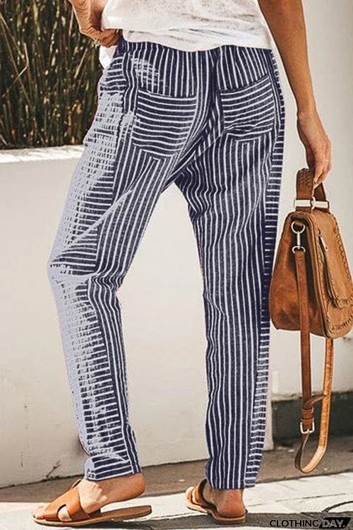 Casual Loose Lace Up Pants