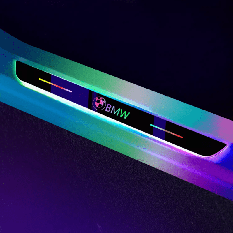 BMW-Compatible Smart LED Color Car Door Sill Protector