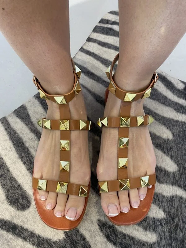 Gold Studded Sandals