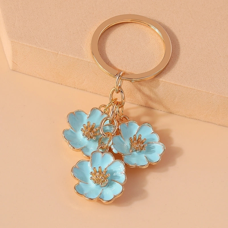 Cute Sweet Flower Alloy Keychain