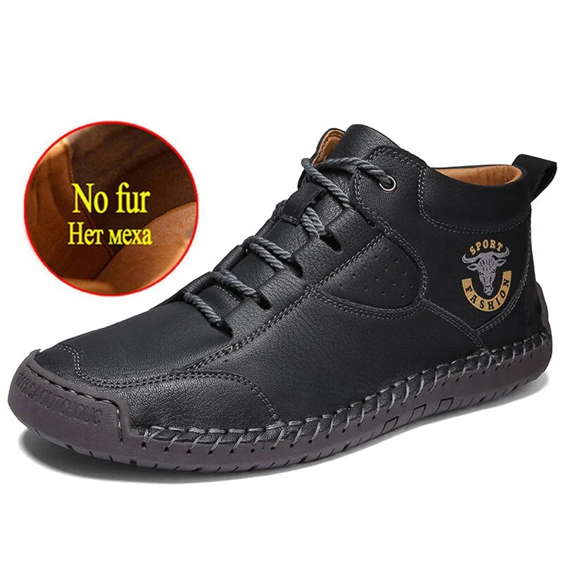 Hot Sale Men's Snow Boots Winter Plush Warm Men's Winter Boots Thick Plush Men's Snow Boots Outdoor Waterproof Men's Footwear