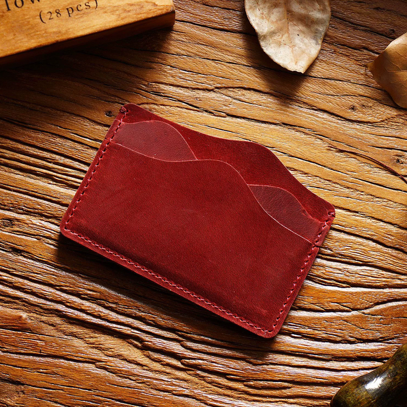 Vintage Men's Casual Handmade Cowhide Card Holder