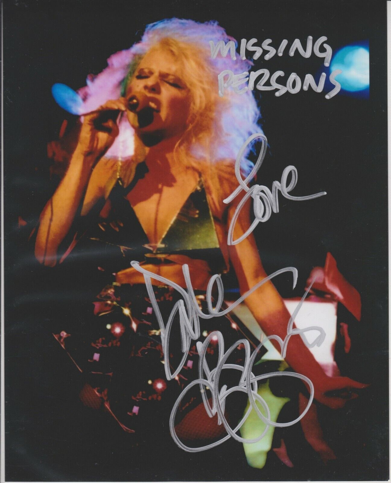 Dale Bozzio Missing Persons Original Signed 8x10 Photo Poster painting #18 At Hollywoodshow