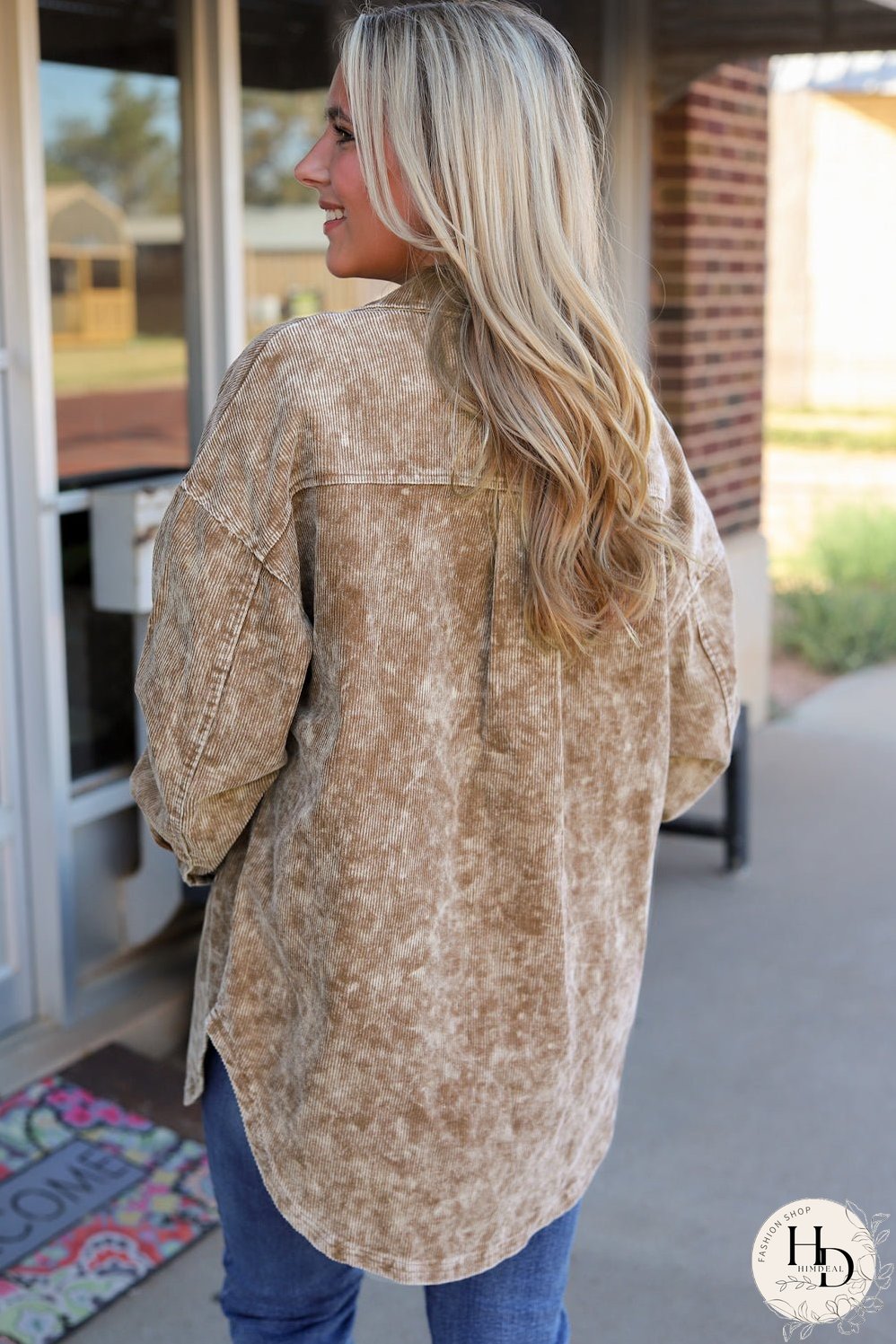 Tassel Detail Corduroy Jacket